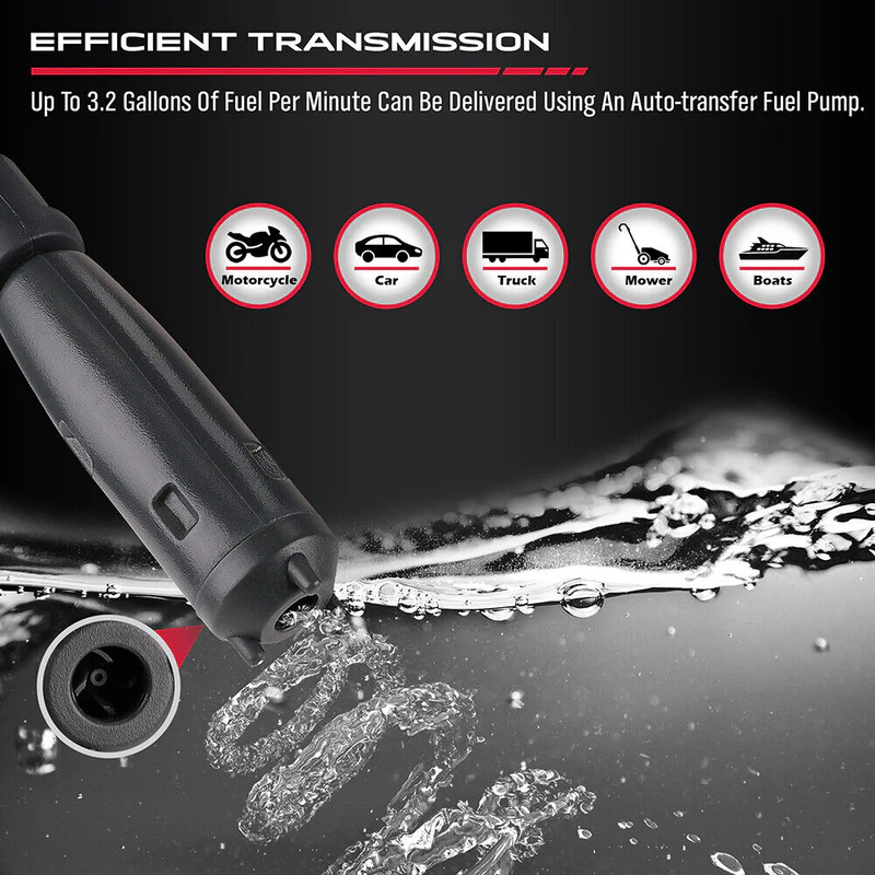 【BIG SALE】Portable Fuel Transfer Pump - Battery Powered with Multiple Adapters