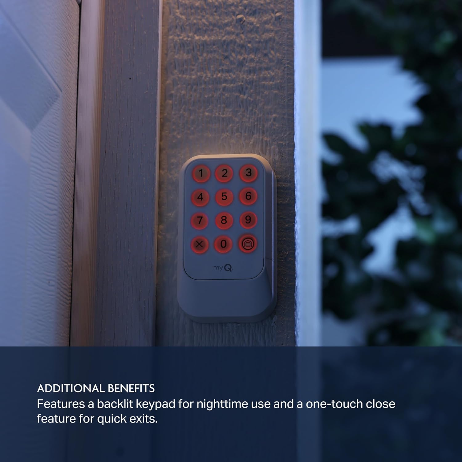 Chamberlain Genuine myQ Garage Door Opener Keypad – Wireless Exterior Keyless Entry, Secure Pin Access, Weather Resistant – Works with Chamberlain, LiftMaster & Craftsman Openers