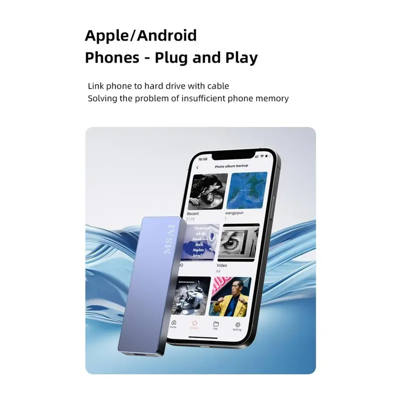 1TB USB Flash Drive High-Speed USB 3.0 External Storage for iPhone Android PC Mac Foldable Design Easy Connectivity