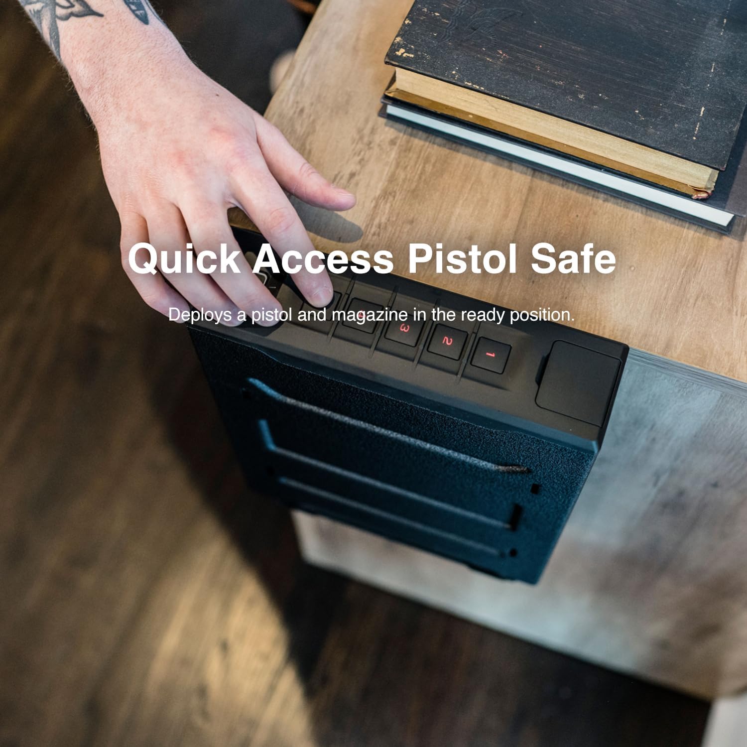 Limited-time discount - VAULTEK Smart Handgun Safe: Quick-opening, automatic sliding door handgun safe with biometric scanner, real-time alarm and mounting plate (biometrics + ViSN WiFi).