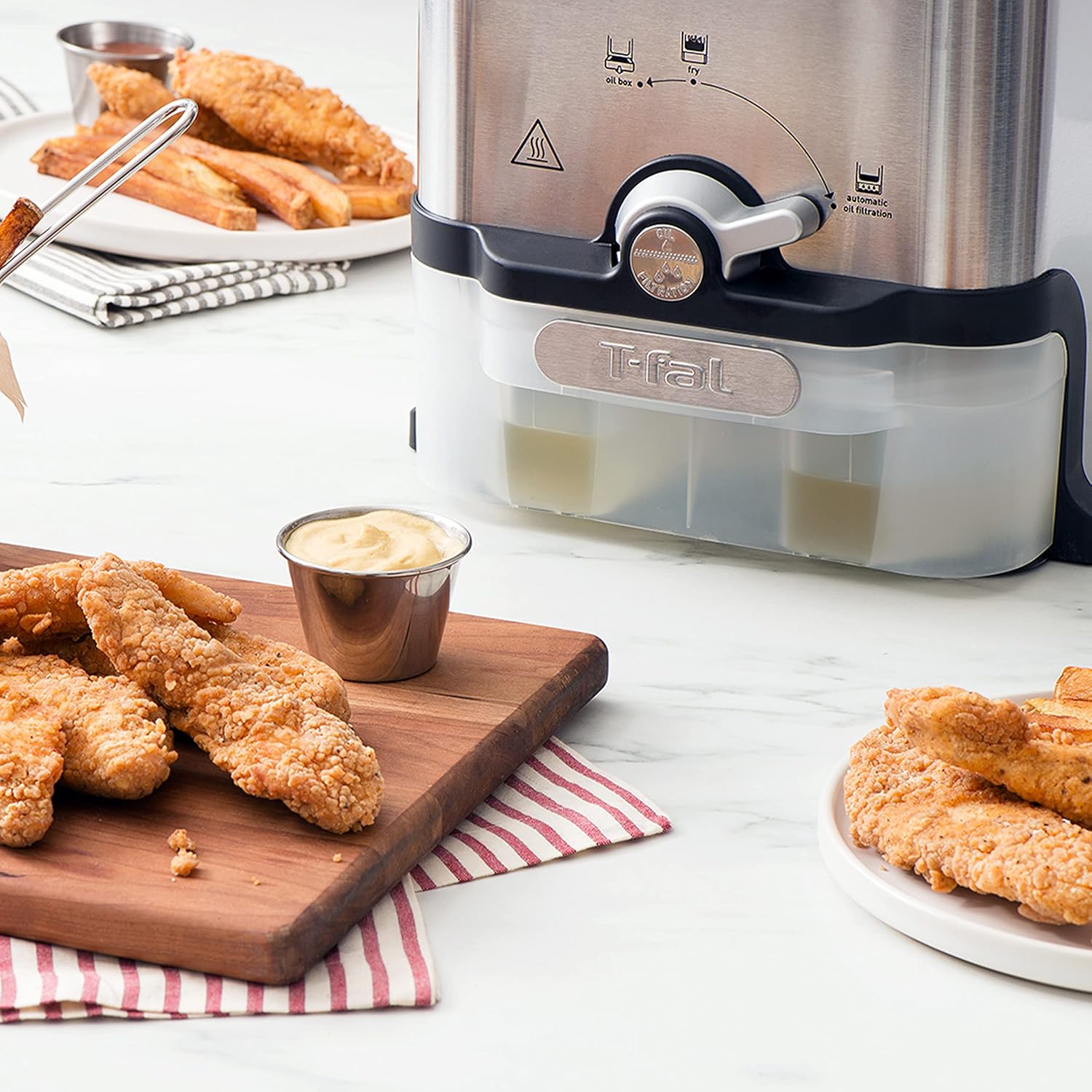 【Price Slash】 3.5L Stainless Steel Deep Fryer with Basket for Home Use, 1700W, Deep Fryer with Oil Filtration, Temp Control, Digital Timer