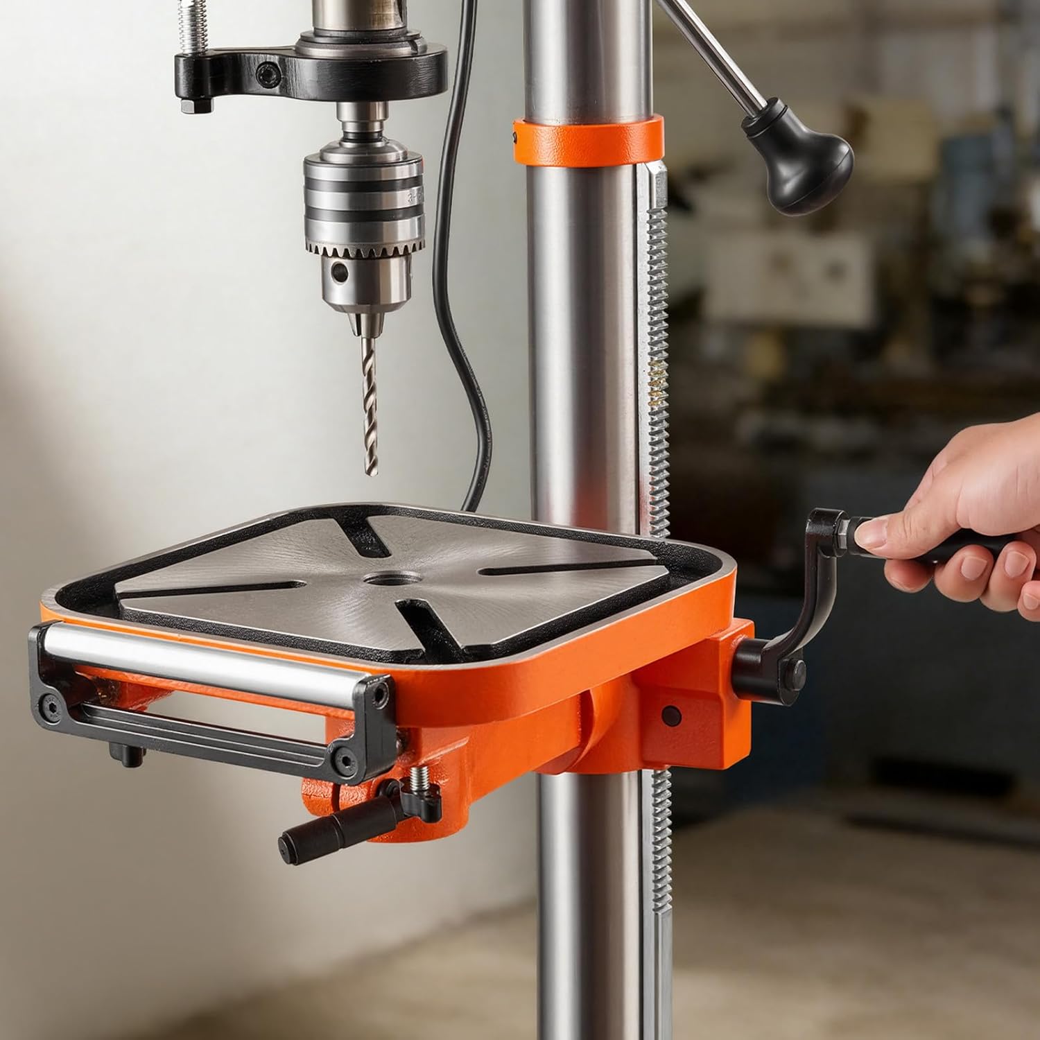 🎁 Limited-Time Sale — 🎊VEVOR 12-Inch Benchtop Drill Press, 6.2 Amp/1 HP, Adjustable Speed ​​(530–3140 RPM), 0–45° Tilting Table, with Laser and LED Work Light, Suitable for Wood and Metalworking