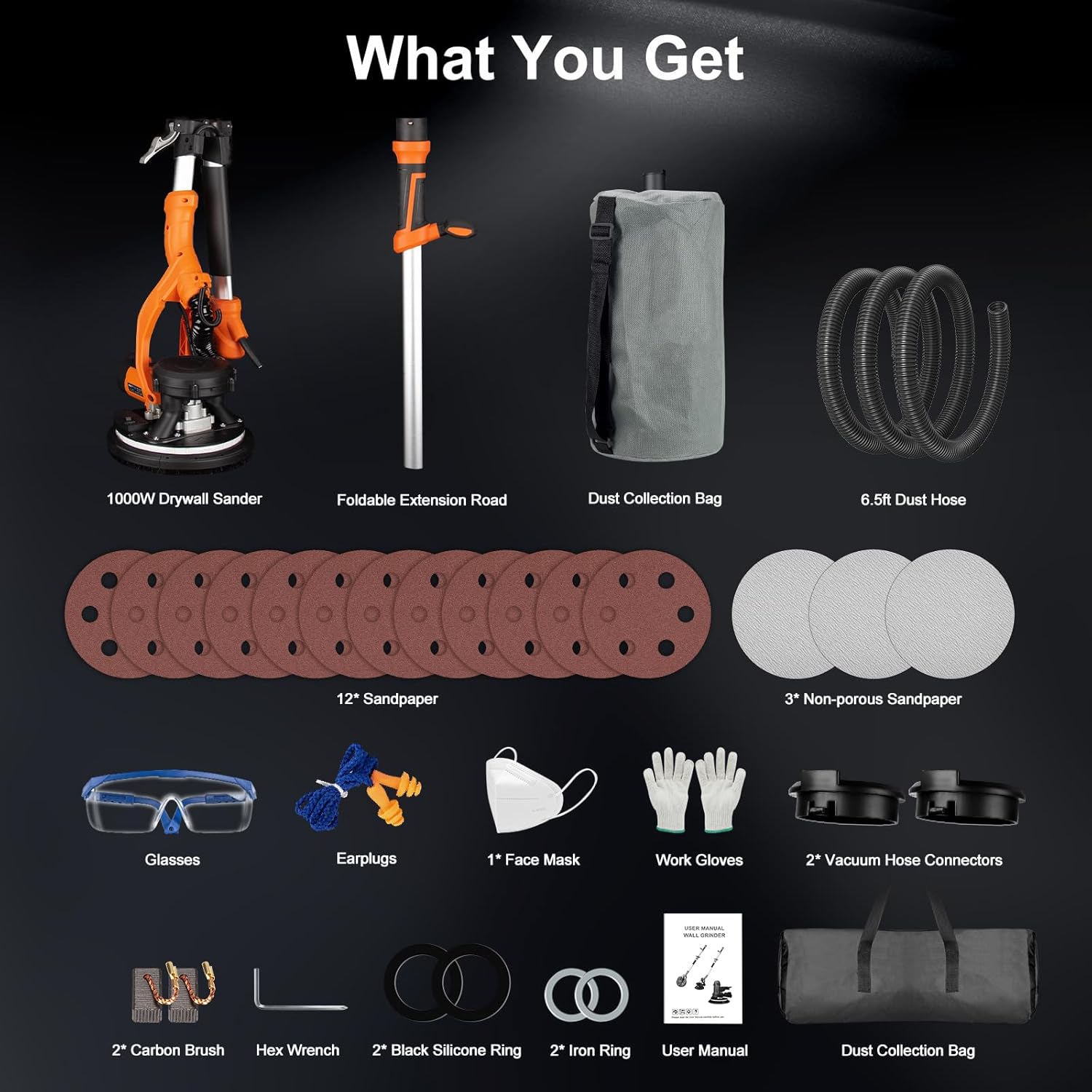 Drywall Sander, 1000W Popcorn Ceiling Removal Tool