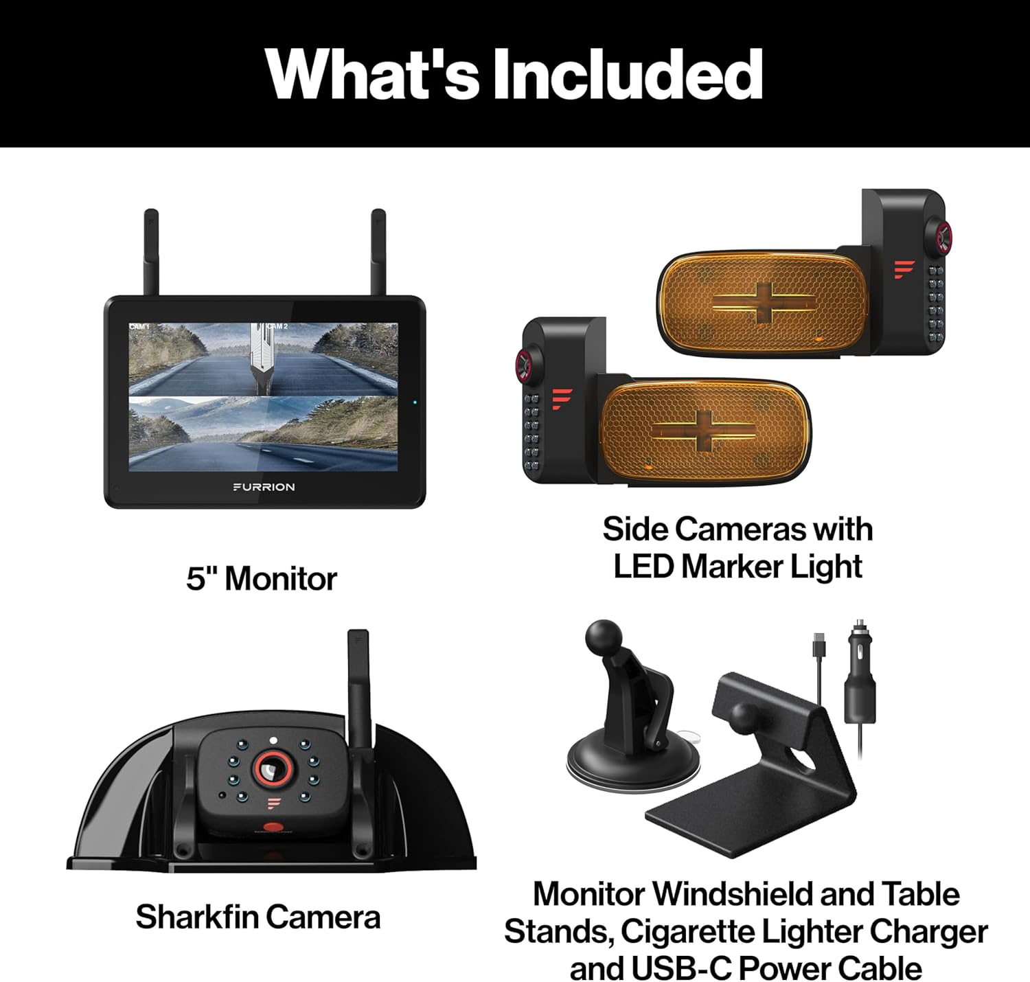 Furrion Magnetic Wireless Solar Backup Camera (with 7-inch IPS Touchscreen)