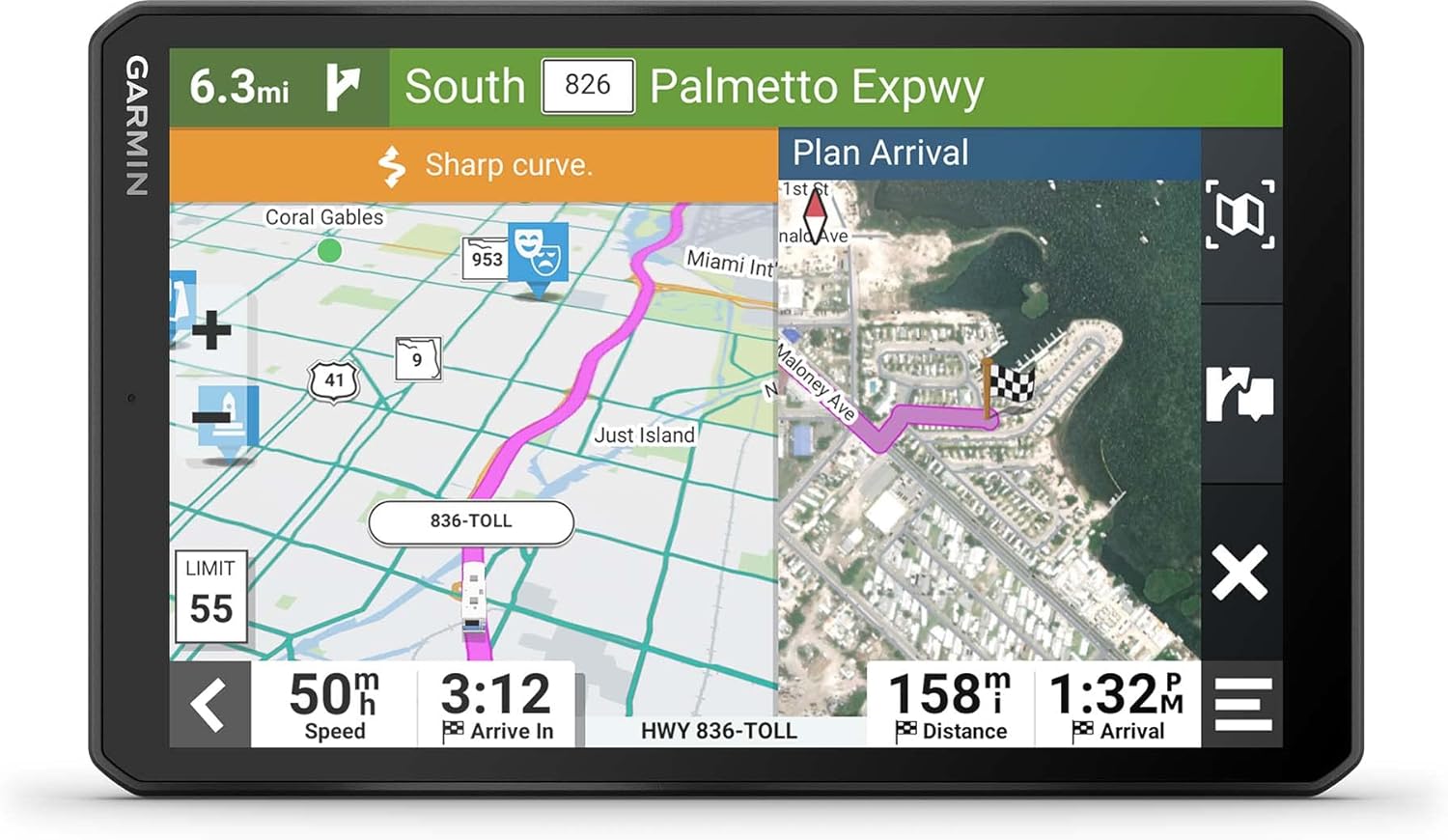 🔥Hot Sale🔥Easy-to-Read 10” GPS Navigator with Dash Cam for RV
