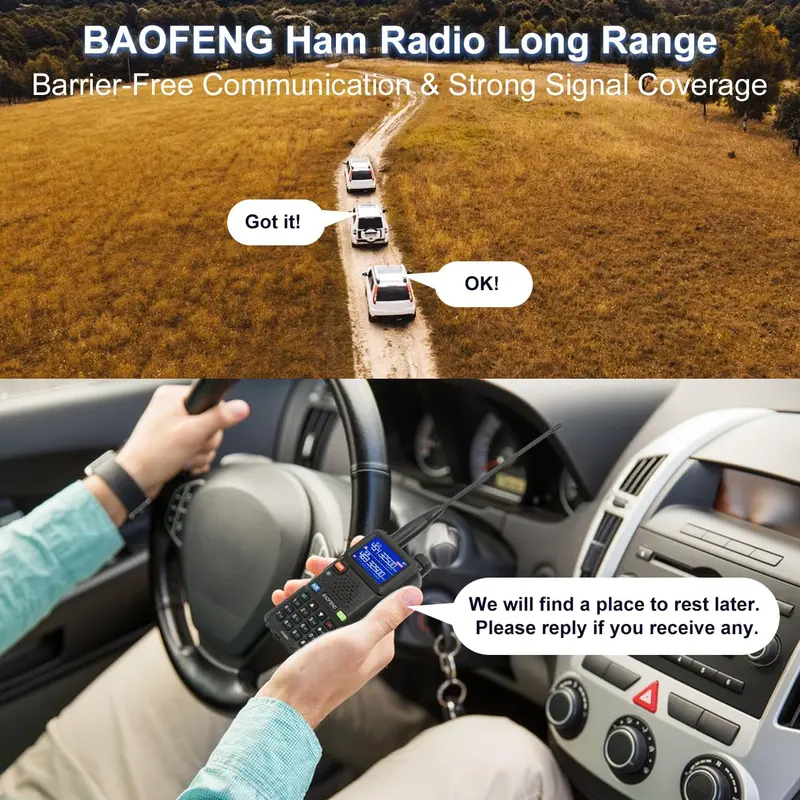 【New Release】BAOFENG 5RH 10W Walkie Talkie – Long Range Ham Radio (Upgraded UV-5R), NOAA Weather Alert, 999 Channels, Rechargeable Two-Way Radio for Emergency, Camping, Off-Road & Survival (FRS/GMRS Compatible) Audio