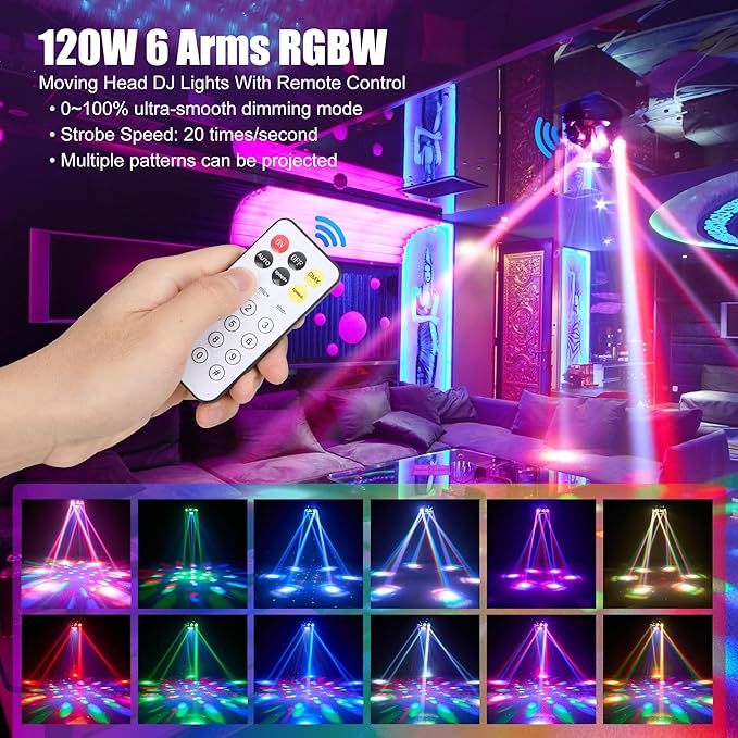 📢 Limited-Time Promotion 🔥Moving-Head DJ Light — Integrating RGB Starlight, Rotating Magic Ball, and LED Matrix