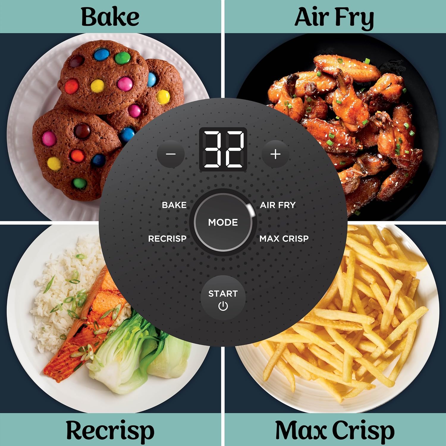 ⚡Final moments 70% OFF🍗🍖4-in-1 Glass Air Fryer