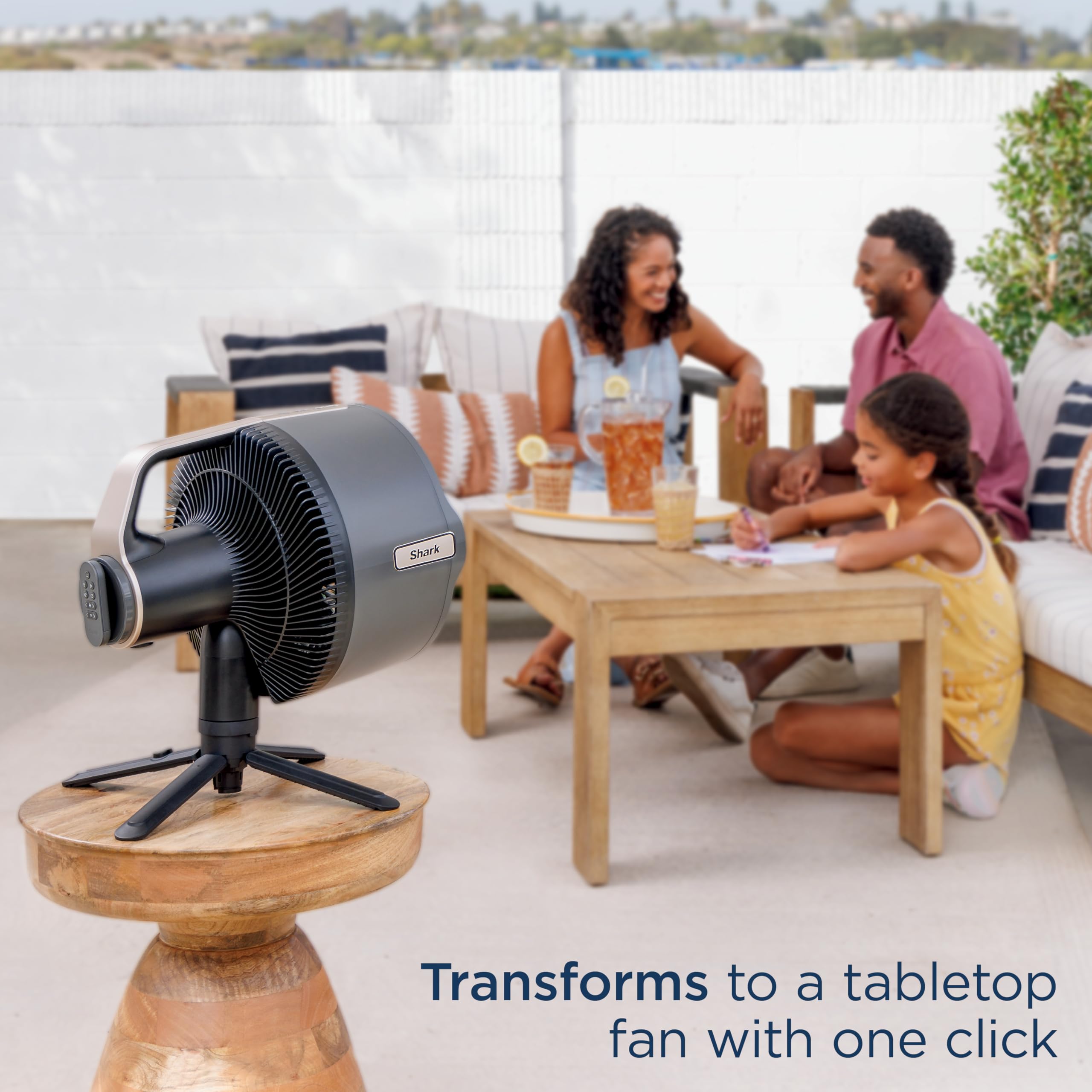 Mist Indoor Outdoor Pedestal & Table Fan With Water Tank