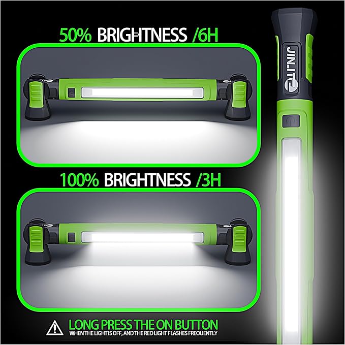 🔥FINAL HOURS🔥Magnetic Work Light - 3000LM Rechargeable LED Work Light Bar, 5200mAh Under Hood Mechanic Light for Garage, Workshop, Vehicle Inspection