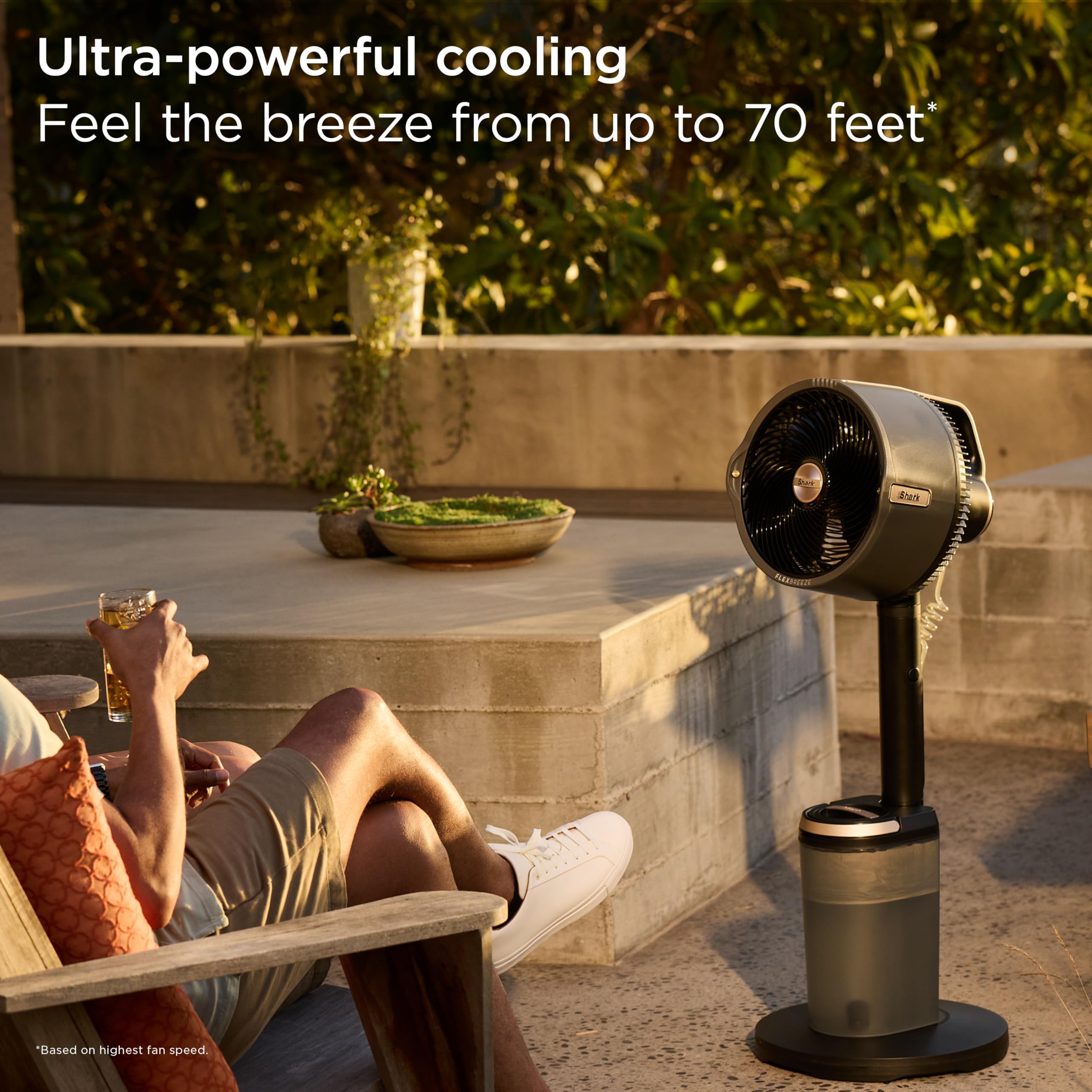 Mist Indoor Outdoor Pedestal & Table Fan With Water Tank