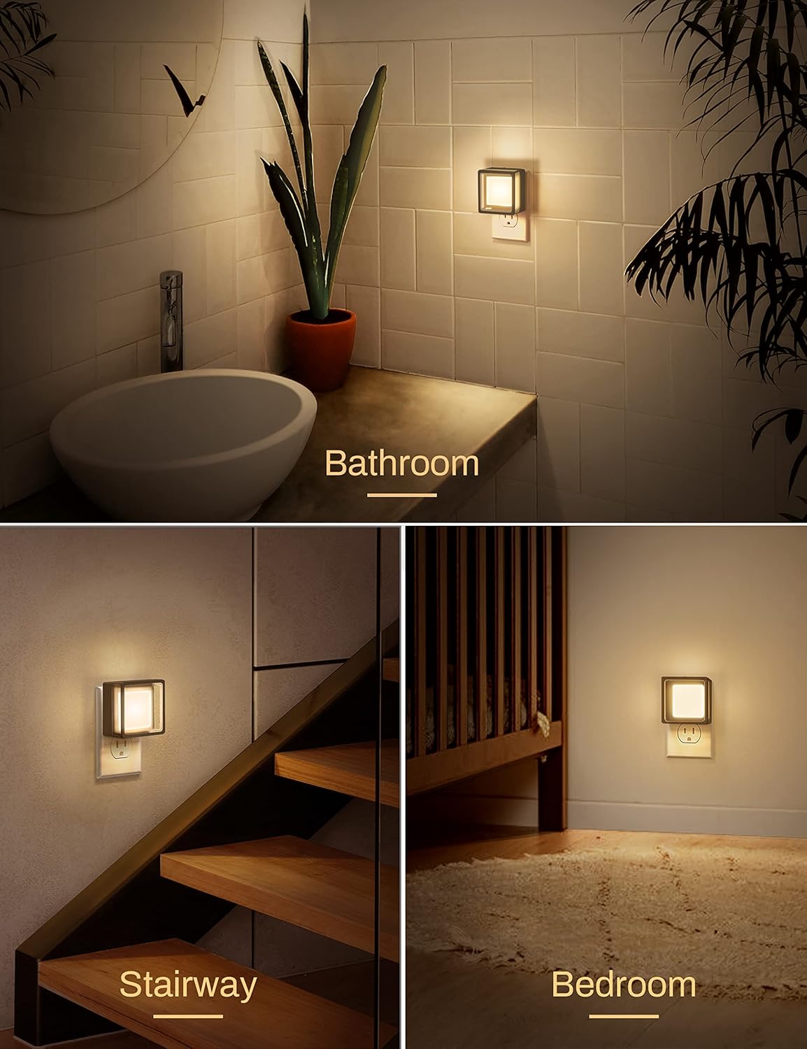  LED Night Light, Night Lights Plug Into Wall [2 Pack] with Dusk-to-Dawn Sensor