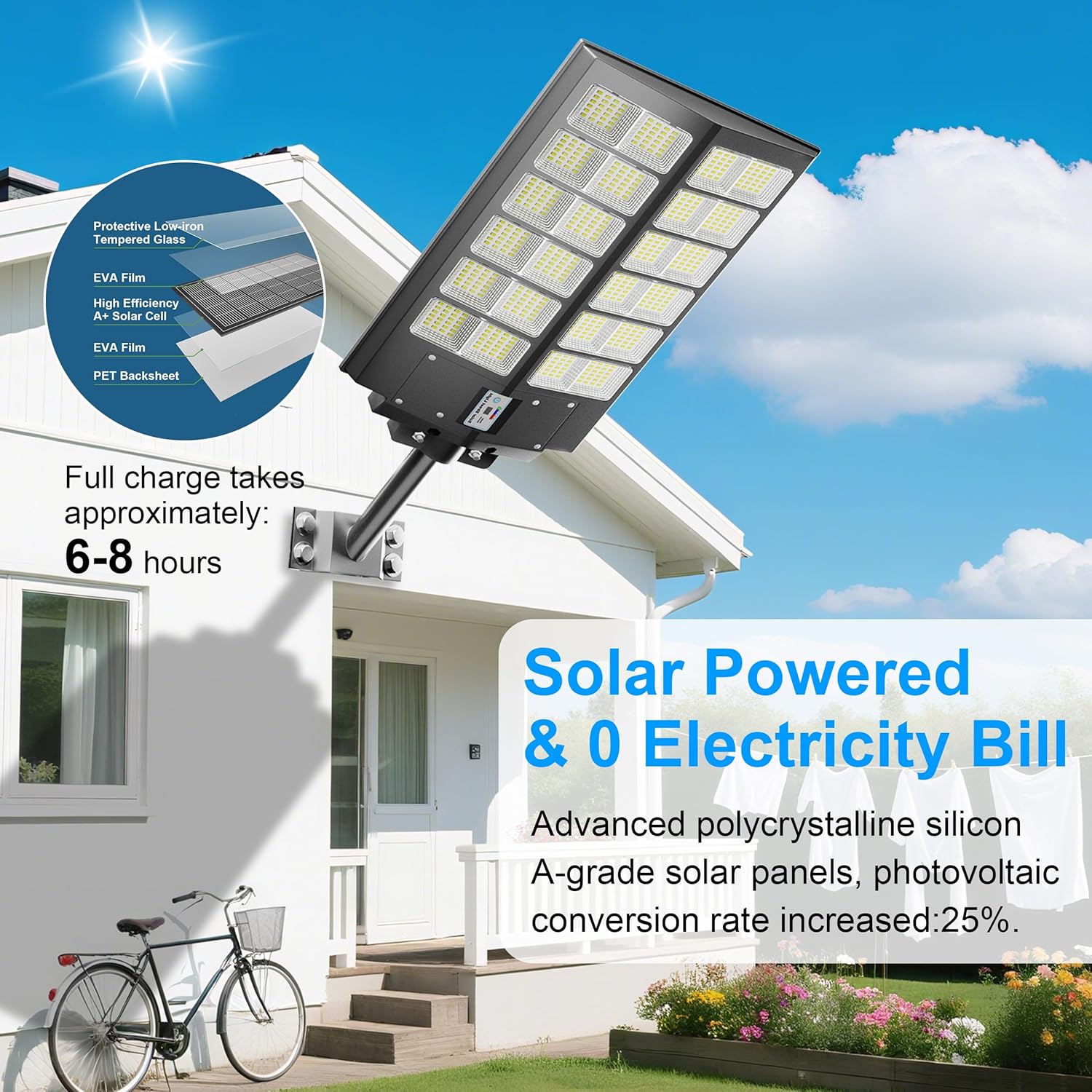 🔥Hot-selling🔥9000W Solar Street Lights Outdoor 300000LM