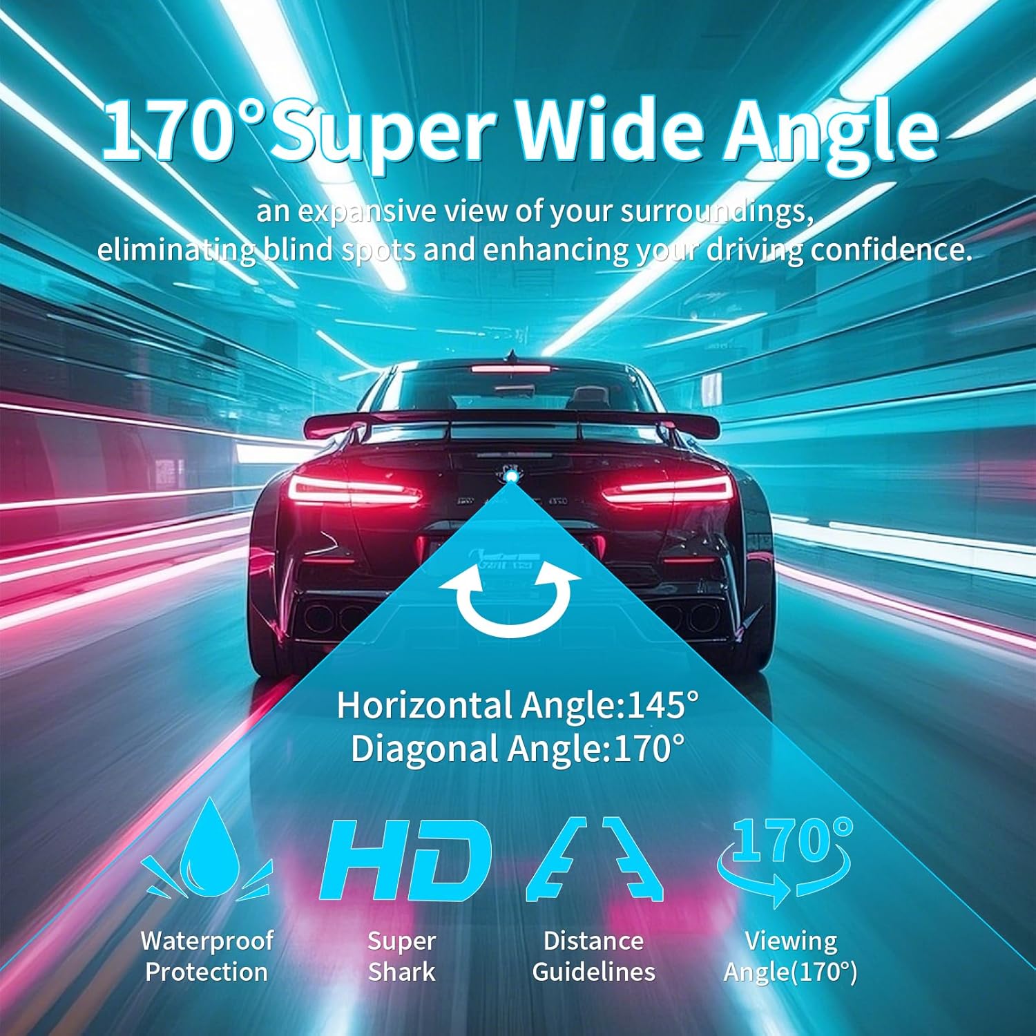 Backup Camera for Cars AHD 1080P 170 Degree Wide View Angle Rear View Camera