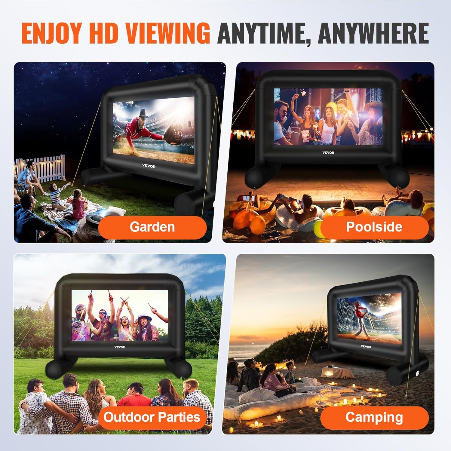 🔥Final Moments🔥VEVOR Inflatable Projection Screen