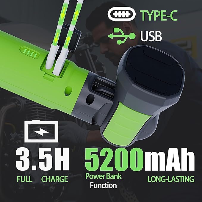 🔥FINAL HOURS🔥Magnetic Work Light - 3000LM Rechargeable LED Work Light Bar, 5200mAh Under Hood Mechanic Light for Garage, Workshop, Vehicle Inspection