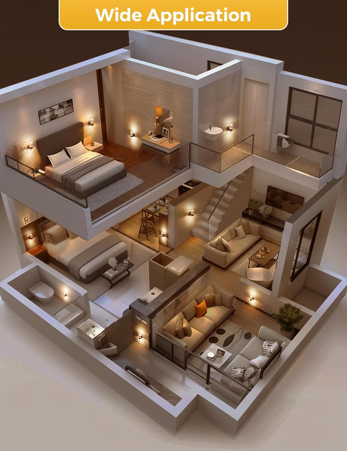  2 Pack Acrylic Nightlight with 0-100 LM Adjustable Brightness, 3000K Plug in Night Light with Dusk to Dawn Sensor