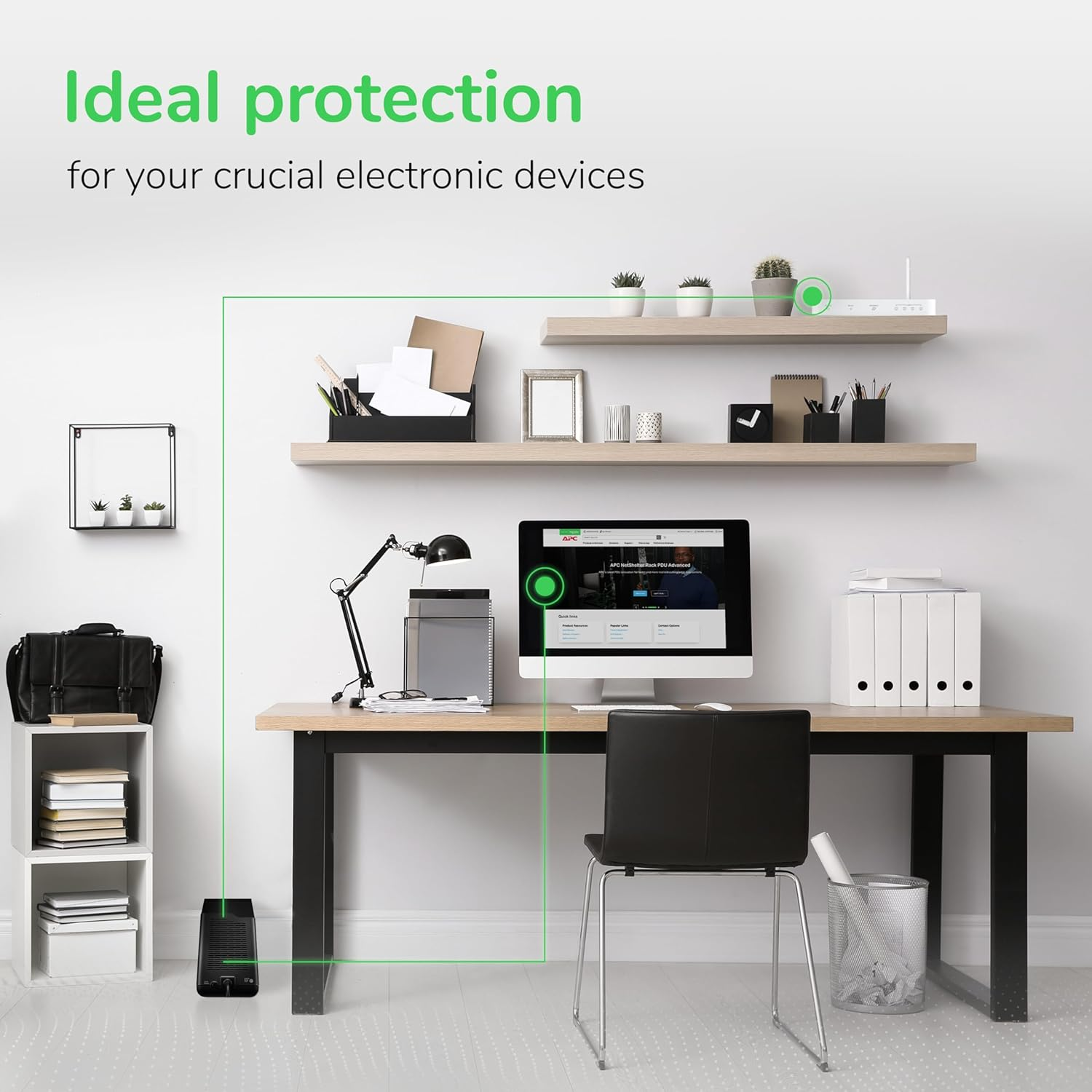Limited Time Offer: APC 600VA UPS Battery Backup (BE600M1), 330W Uninterruptible Power Supply with 7 Outlets & USB Port, Surge Protector for Computers & Wi-Fi