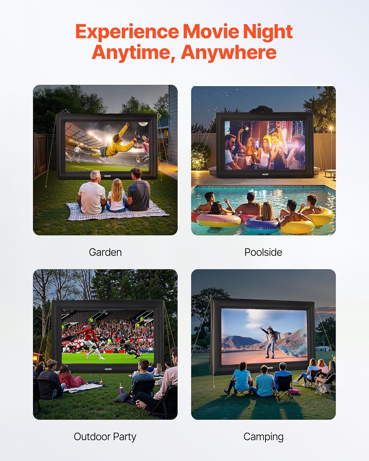 🔥Final Moments🔥VEVOR Inflatable Projection Screen