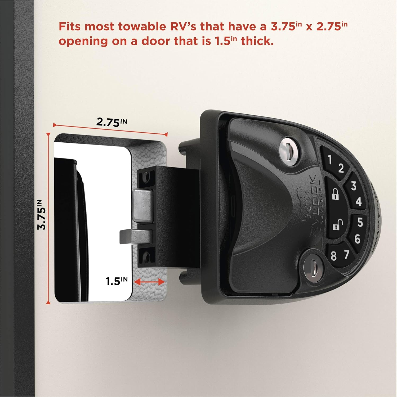 💥 Limited-Time Offer ⚡ RVLOCK V4 Durable Metal RV Door Lock (with Keypad & Remote) — A Premium Replacement Lock Designed Specifically for Trailers. A Secure and Convenient Keyless Upgrade Solution for RV Doors, Featuring Patented Security Technology.