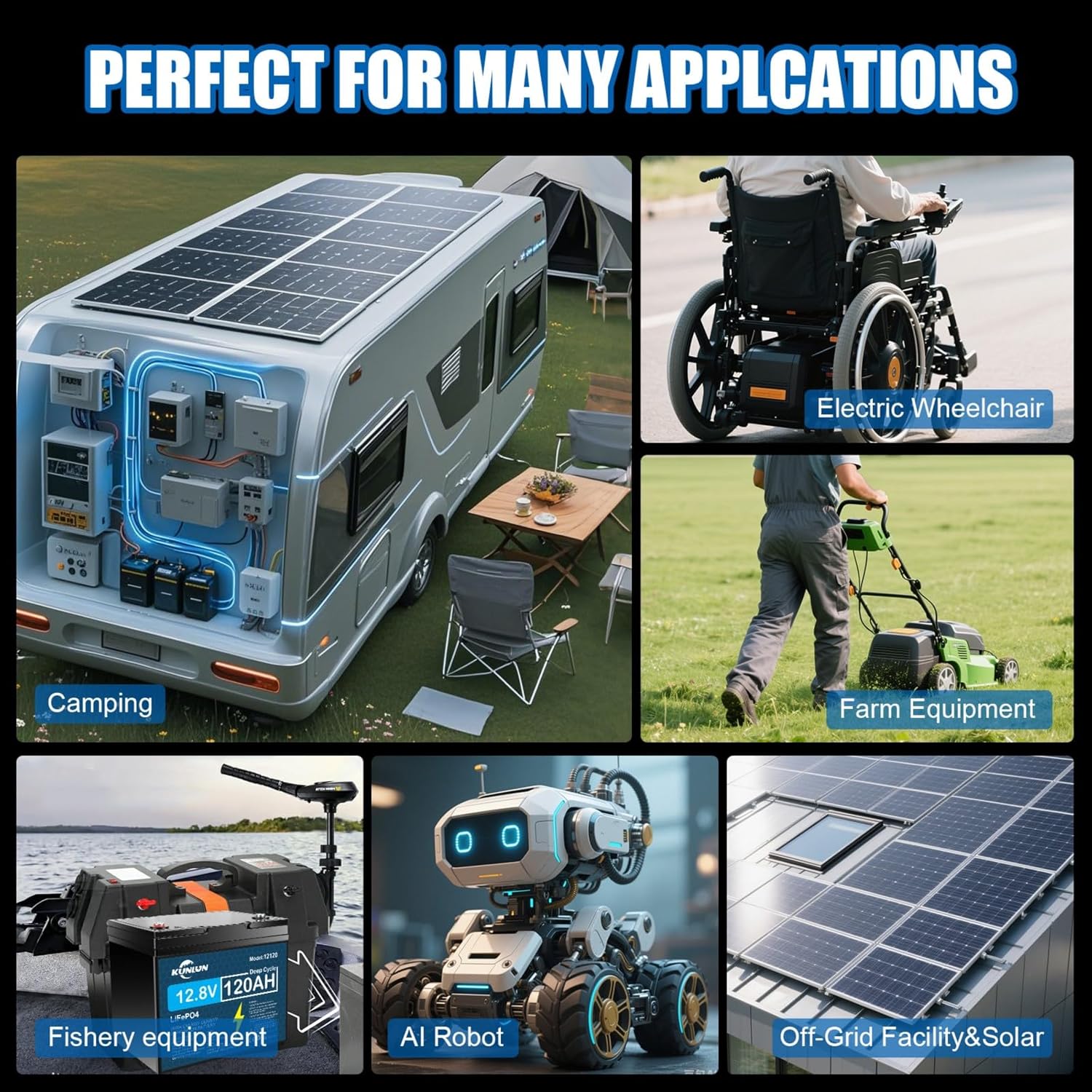 Product description 120Ah LiFePO4 Battery 120Ah LiFePO4 Battery Previous page 12V 120AH LiFePo4 Lithium Battery Parallel Next page   RV Batteries  Marine battery