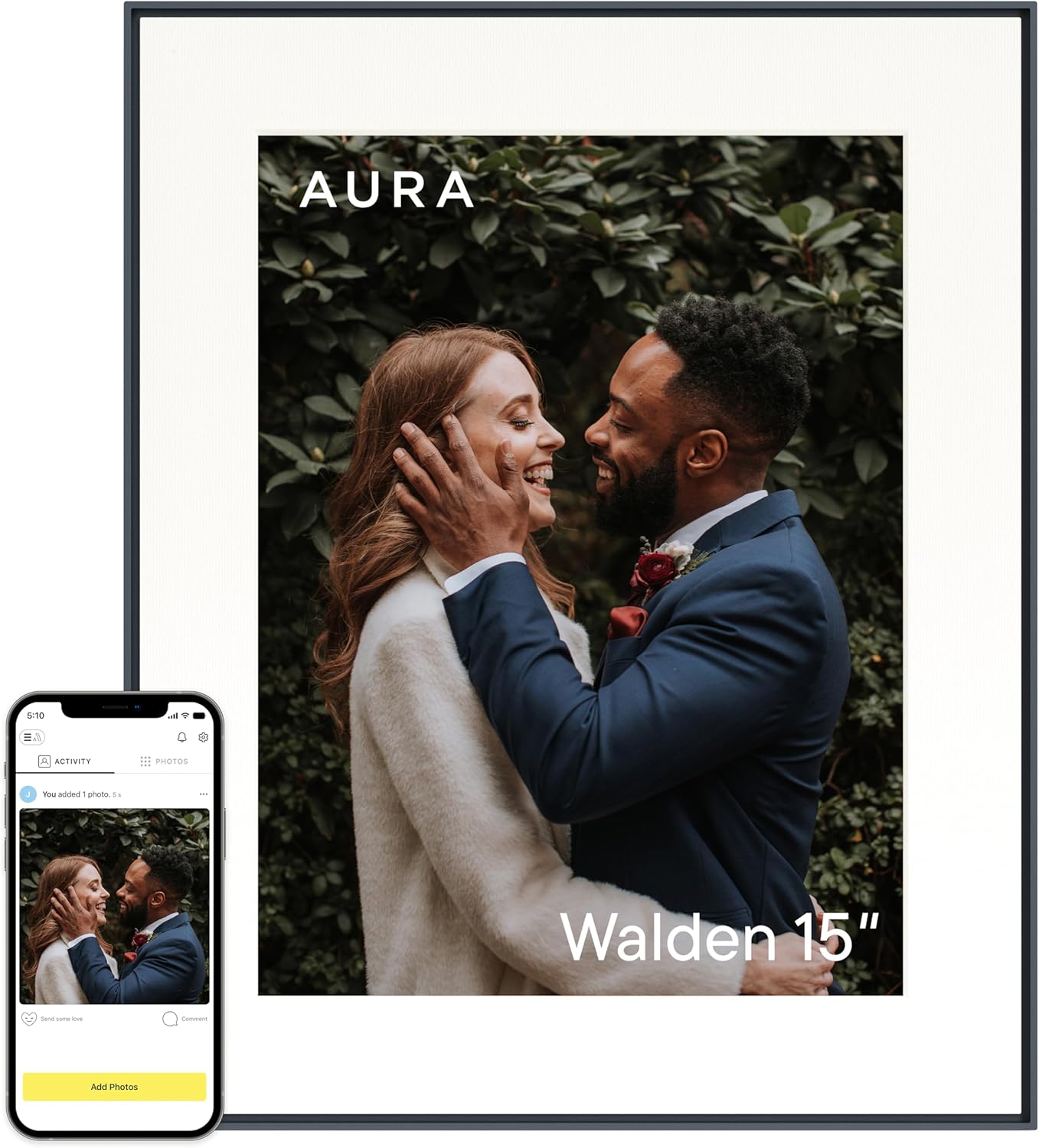 Aura Carver 10.1" HD Digital Picture Frame– Premium, Smart, Instant-Sharing, Unlimited Storage Family Frame🖼️💖
