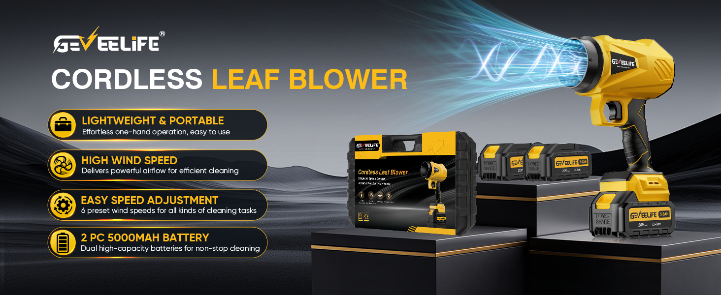 GEVEELIFE 2025 Upgraded Leaf Blower Cordless-800000 Kuwait | Ubuy