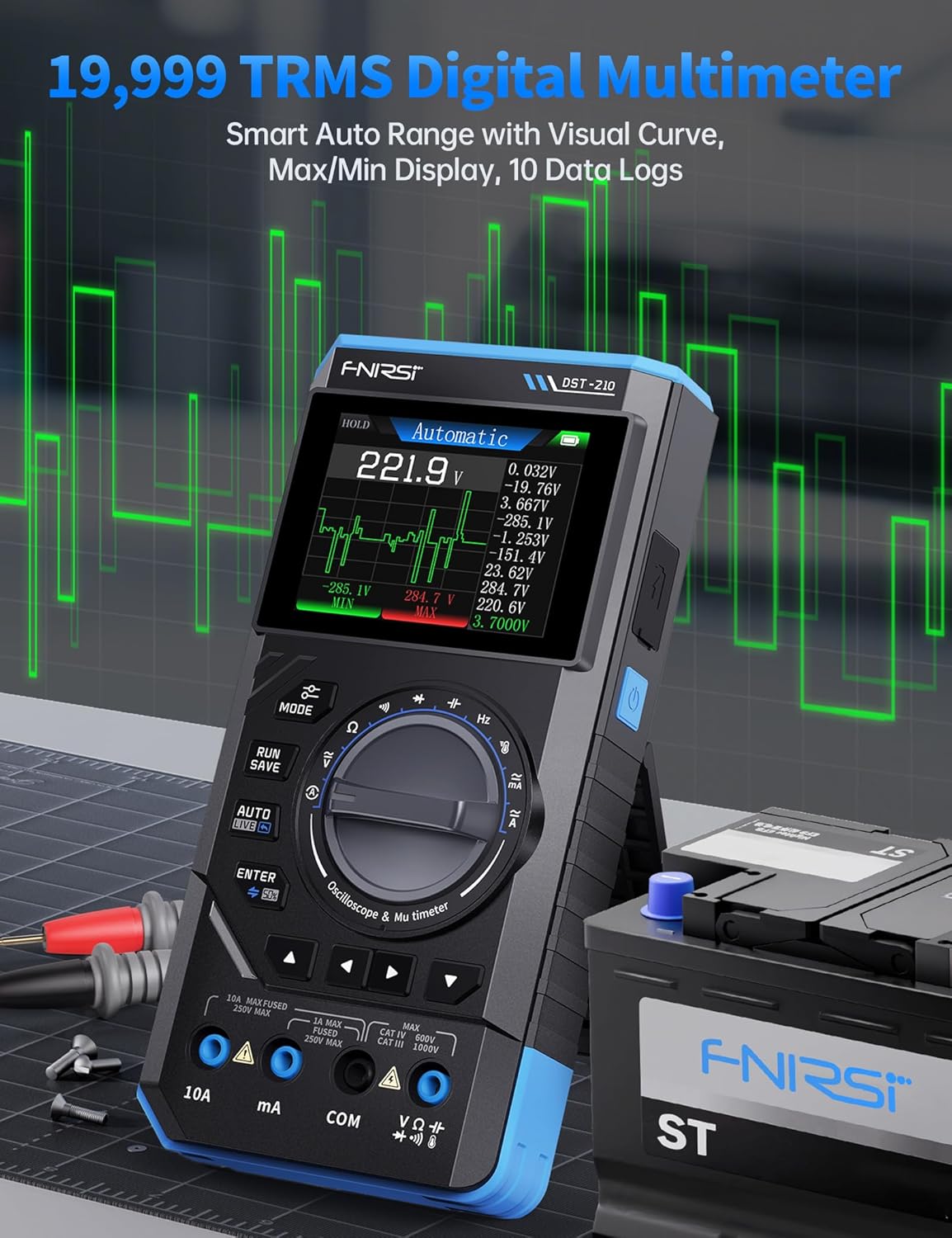 🔥Summer SALE🔥FNIRSI DST-210 Handheld Oscilloscope