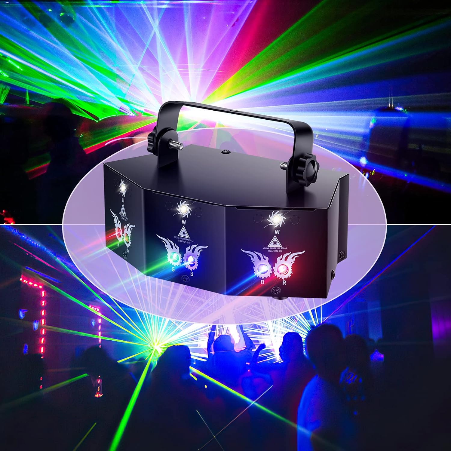 Spring Clearanoe🎁DJ Disco Light,9 Lens Stage Lighting Support DMX512