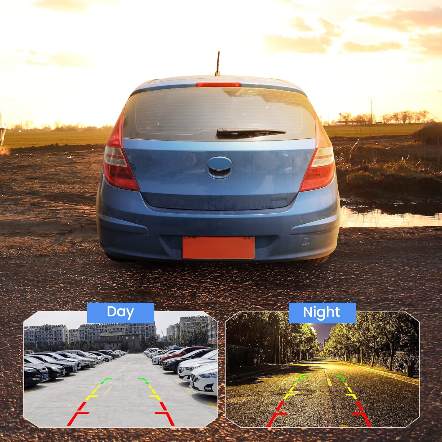 Car Rear View Camera Backup Reverse Camera HD 170° Wide Angle 12 LED Night Vision