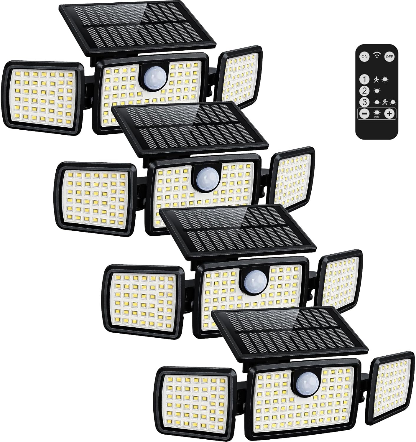 🔥Summer Sale🔥Solar Lights Outdoor, Quick Charge Solar Motion Deck Lights Outdoor for Deck with High Brightness