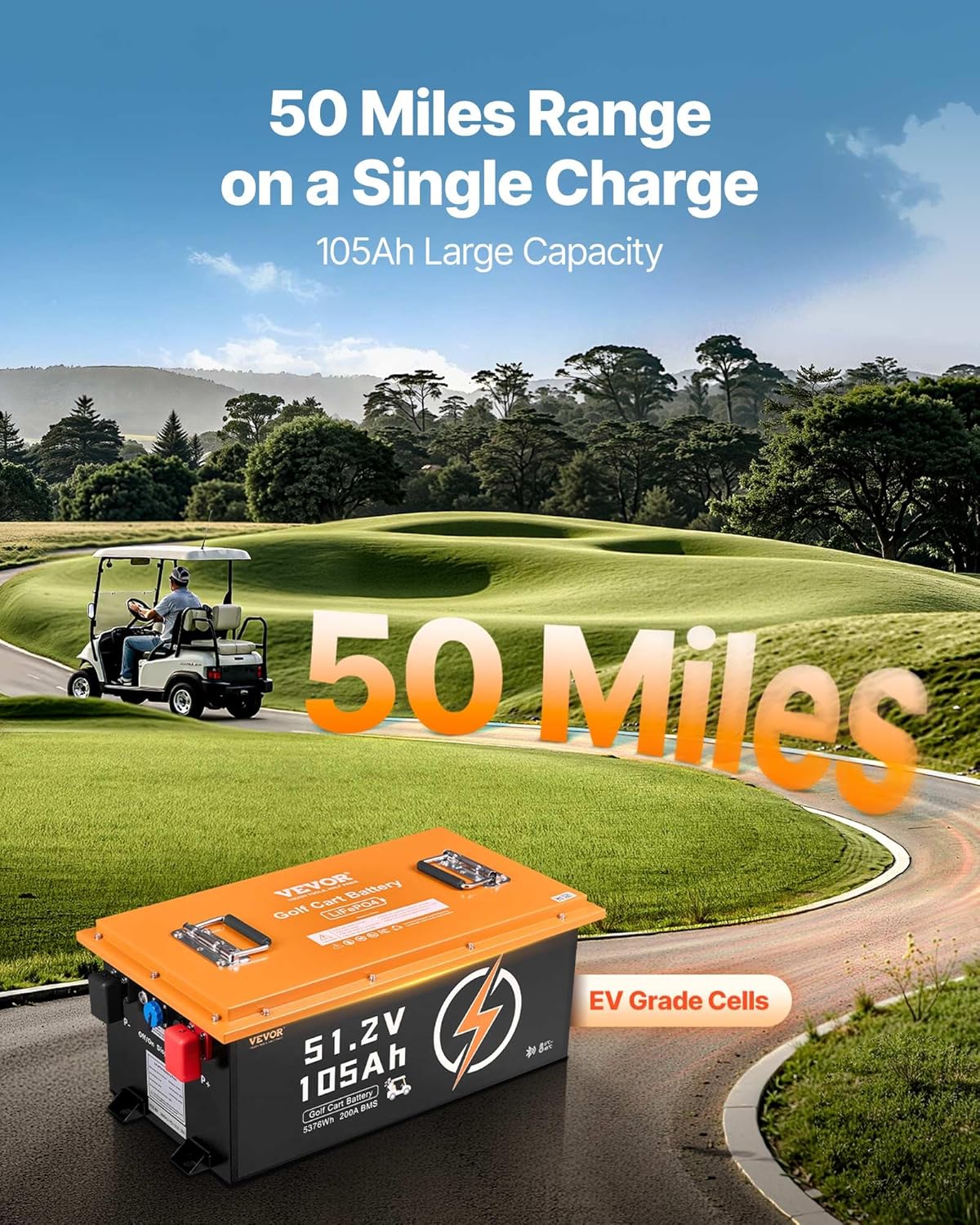 🔥Summer Sale🔥VEVOR 48V 105Ah Golf Cart Lithium Battery
