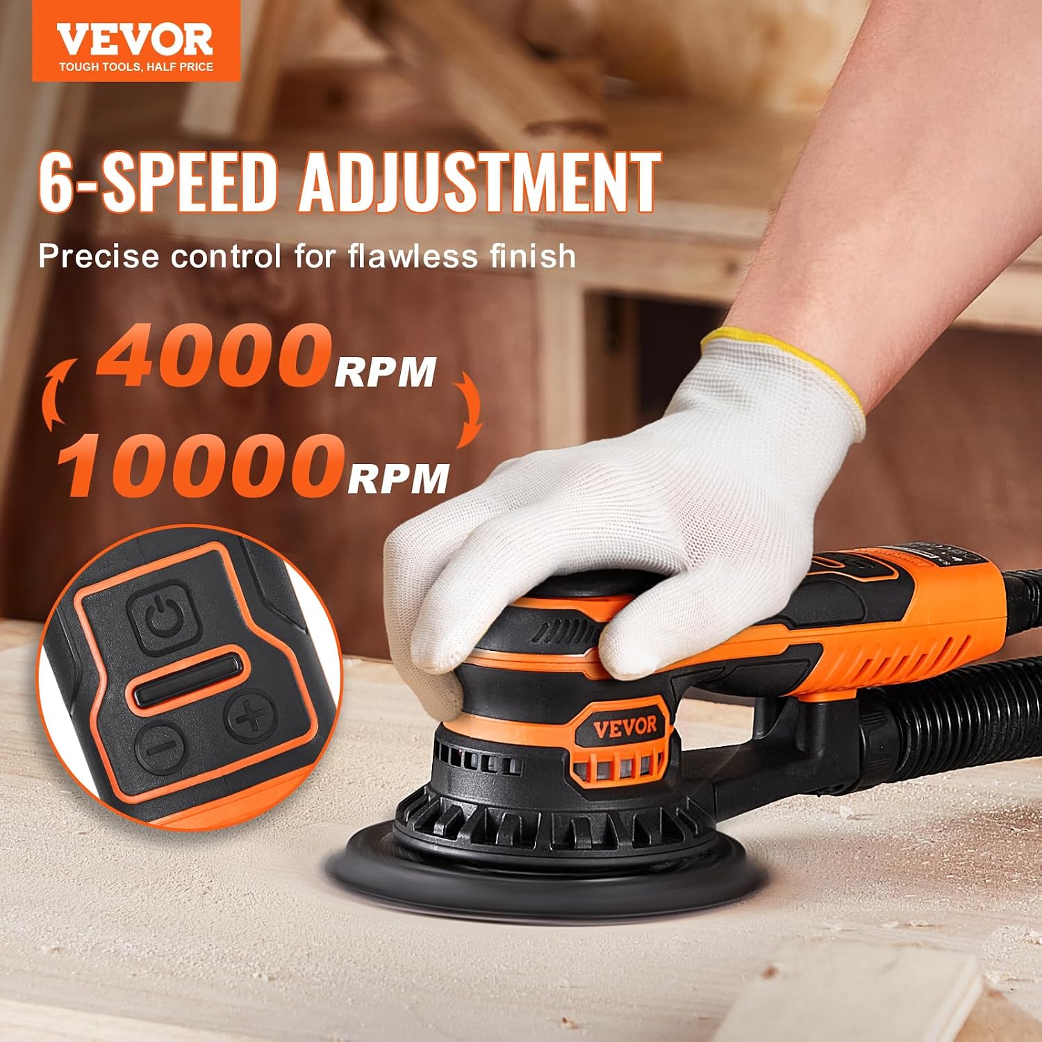 🔥Summer Sale🔥VEVOR Random Orbital Sander 5 & 6-Inch