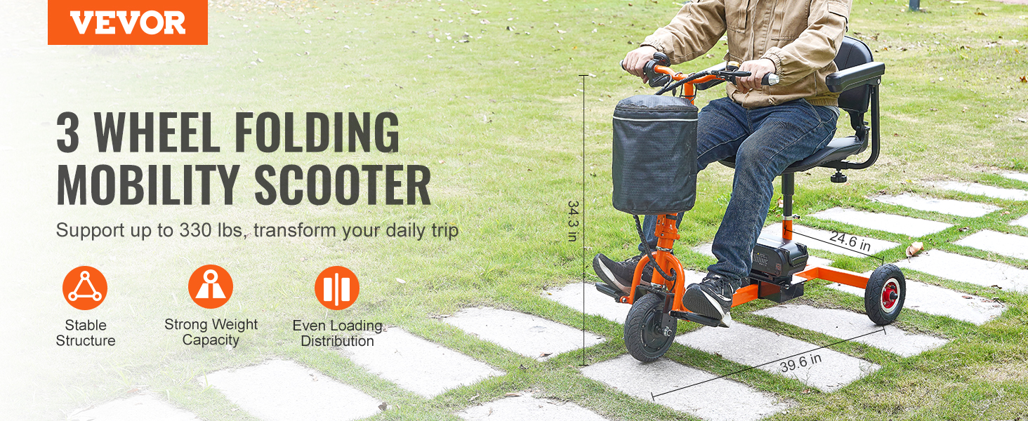 heavy-duty 3 wheel mobility scooters for adults &amp;amp; seniors