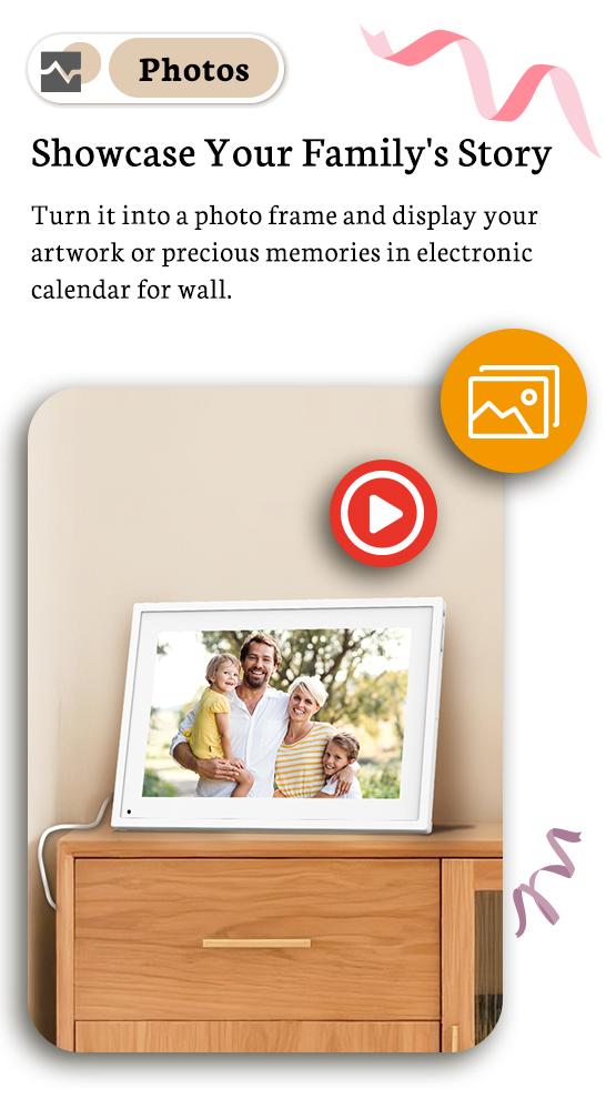 BSIMB 10.1 Inch Digital Calendar Chore Chart, Electronic Calendar Smart Family Planner 1080P FHD Touchscreen Interactive Display Wall & Desk Mount Seamless Scheduling White