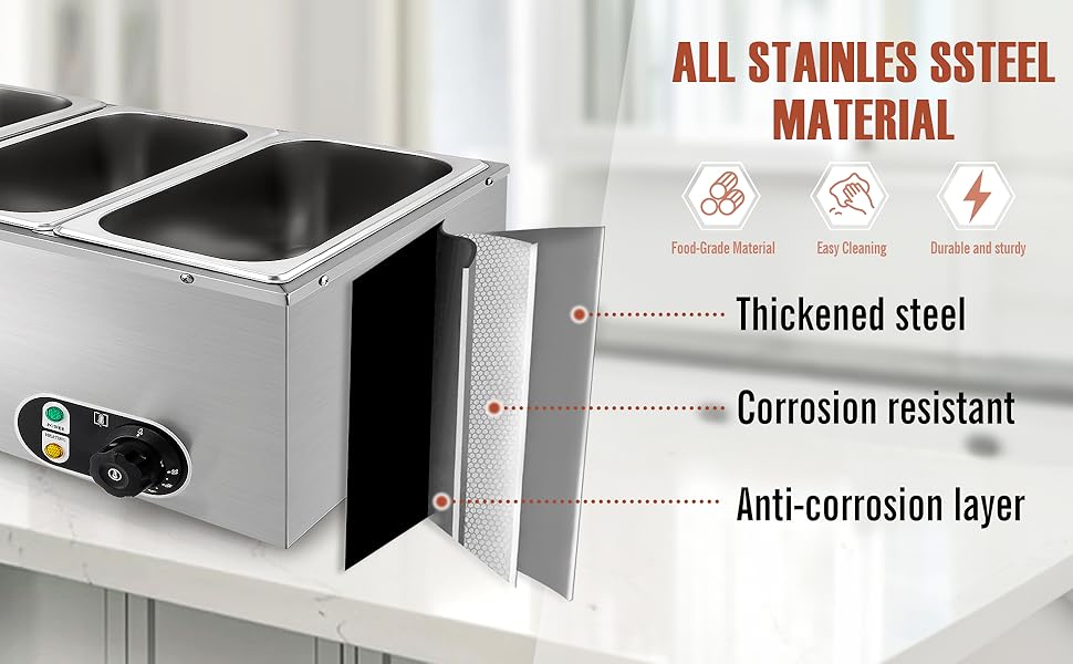 3-Pan Commercial Food Warmer