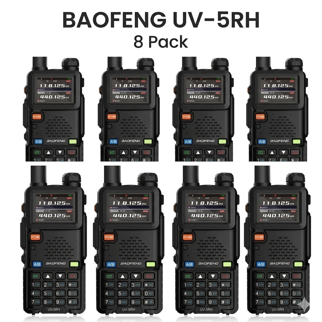 【New Release】BAOFENG 5RH 10W Walkie Talkie – Long Range Ham Radio (Upgraded UV-5R), NOAA Weather Alert, 999 Channels, Rechargeable Two-Way Radio for Emergency, Camping, Off-Road & Survival (FRS/GMRS Compatible) Audio