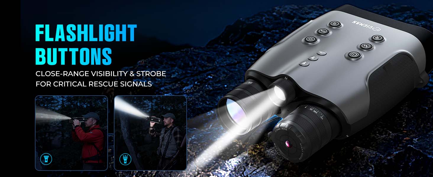 CIGMAN 4K Night Vision Goggles for Adults, Infrared Binoculars, 52MP Photo, With 5000mAh RechargeableBattery, 4" HD Screen & 64GB Card, For Hunting, Camping,Surveillance,Outdoor Enthusiasts, Gift, CNVPRO