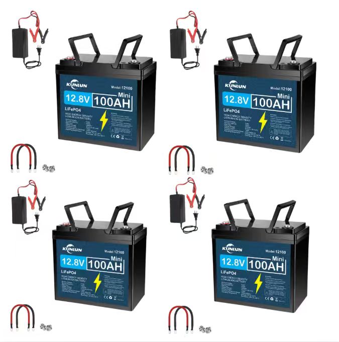 KUNLUN 12V 120Ah LiFePO4 Lithium Battery (Group 24 Size)