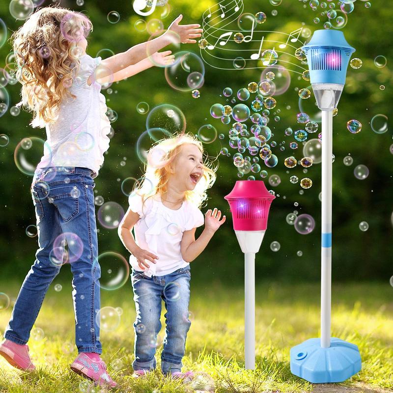 【FathersDayGift】SEESE Bubble Maker For Kids - Adjustable Height Stand, Auto Blaster with Music, Perfect for Backyard,FunIdeal for Outdoor Parties Holiday gifts