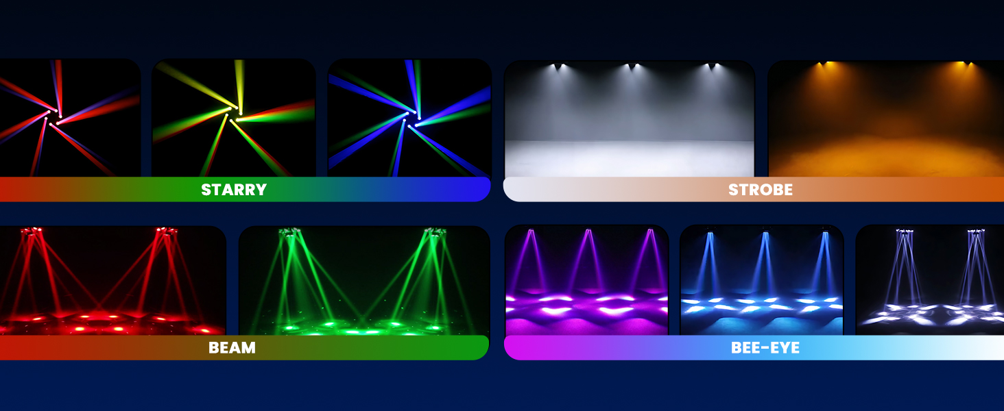 6-arms moving head stage light beam-eye effect dj lights strobe lighting party Spolehli