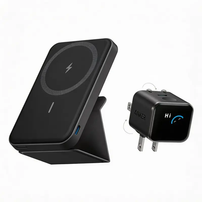 【PRICE SLASH】Magnetic Power Bank, Built-In Foldable Stand, USB-C Port on the Side, 5,000mAh Capacity, Perfectly Compatible with iPhone 17/16/15/14/13 Series summervibes