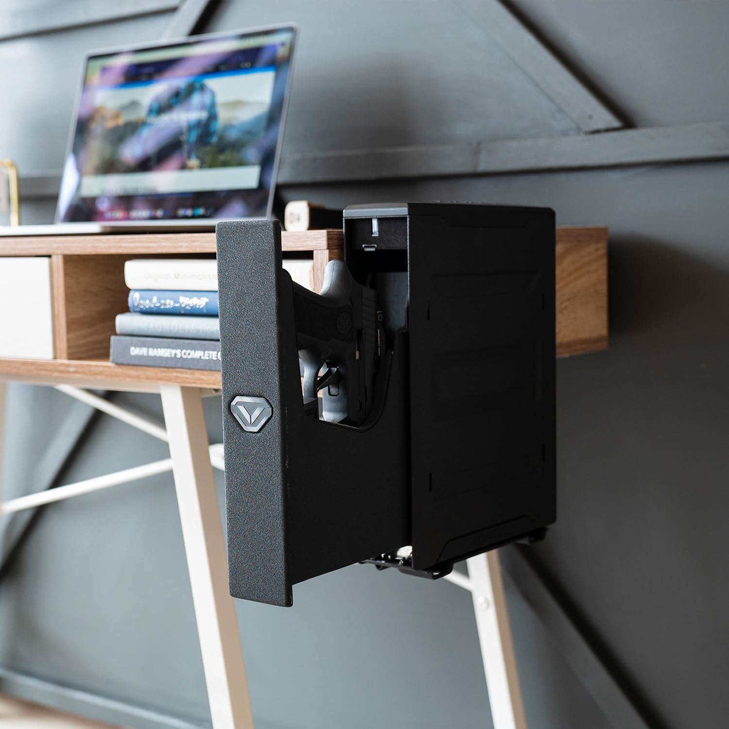 Limited-time discount - VAULTEK Smart Handgun Safe: Quick-opening, automatic sliding door handgun safe with biometric scanner, real-time alarm and mounting plate (biometrics + ViSN WiFi).