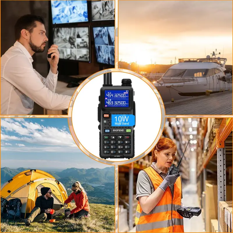 【New Release】BAOFENG 5RH 10W Walkie Talkie – Long Range Ham Radio (Upgraded UV-5R), NOAA Weather Alert, 999 Channels, Rechargeable Two-Way Radio for Emergency, Camping, Off-Road & Survival (FRS/GMRS Compatible) Audio