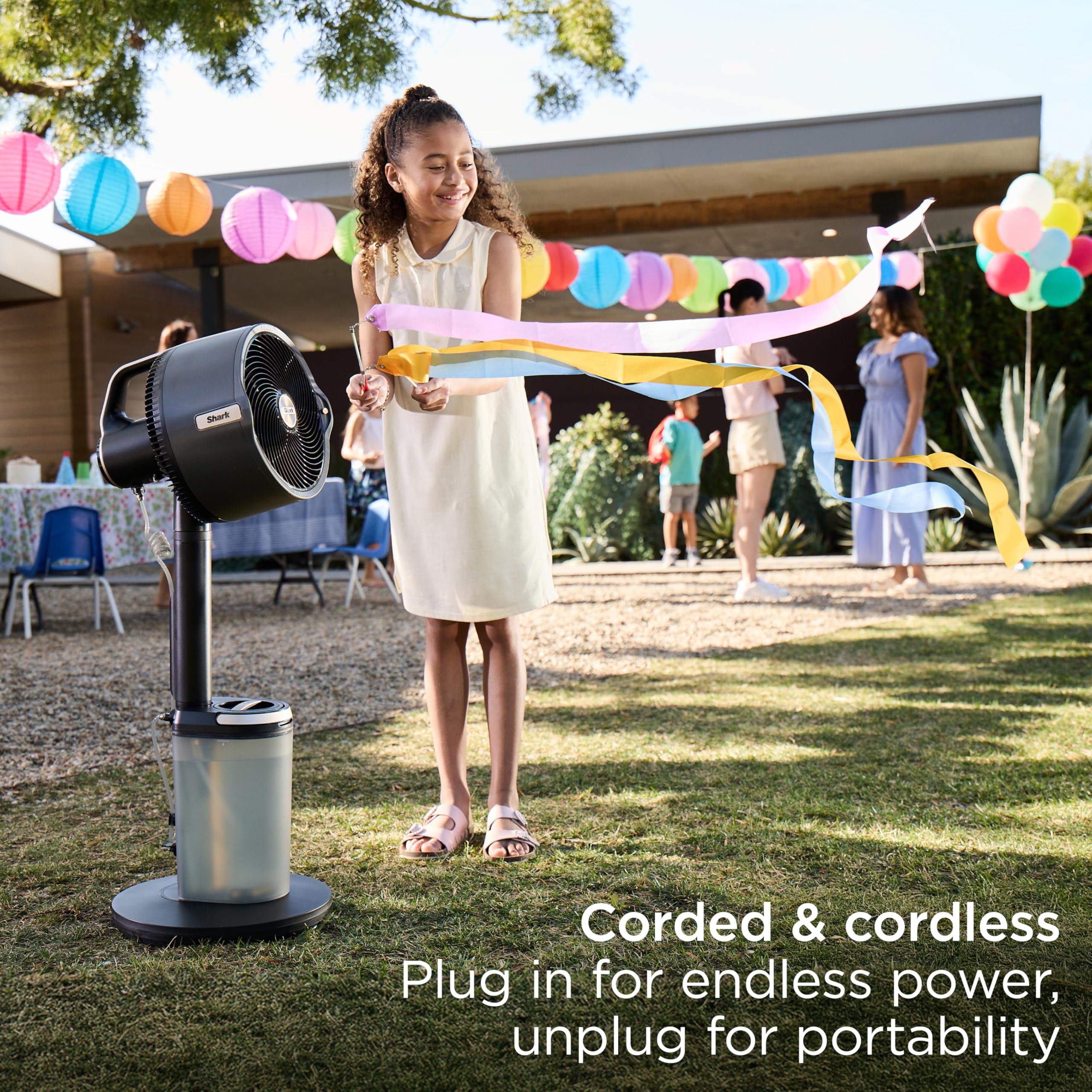Mist Indoor Outdoor Pedestal & Table Fan With Water Tank