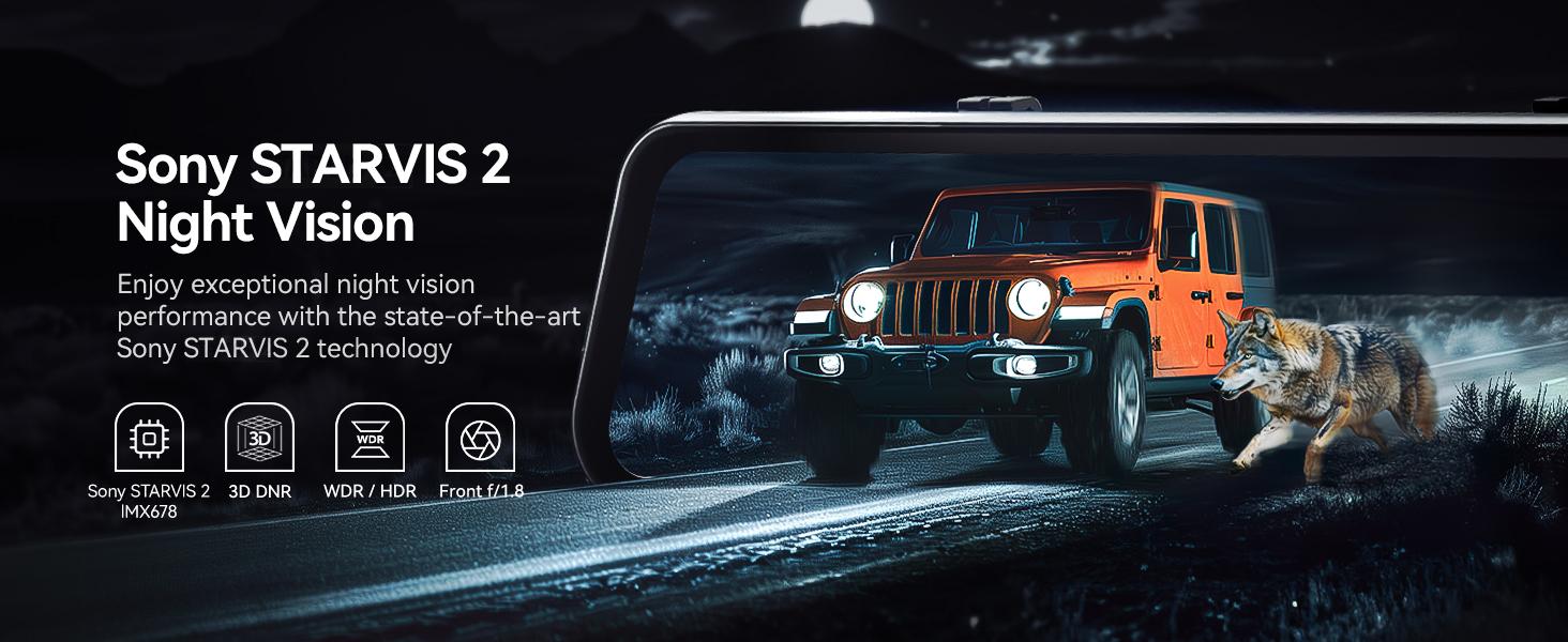 WOLFBOX G900 PRO Mirror Dash Cam with STARVIS 2 IMX678 128GB Card 5.8GHz WiFi 4K Front 2.5K Rear Video TikTokShopHolidayHaul Dashcam for Cars WOLFBOX G900 PRO Mirror Dash Cam with STARVIS 2 IMX678 128GB Card 5.8GHz WiFi 4K Front 2.5K Rear Video TikTokShopHolidayHaul Dashcam for Cars