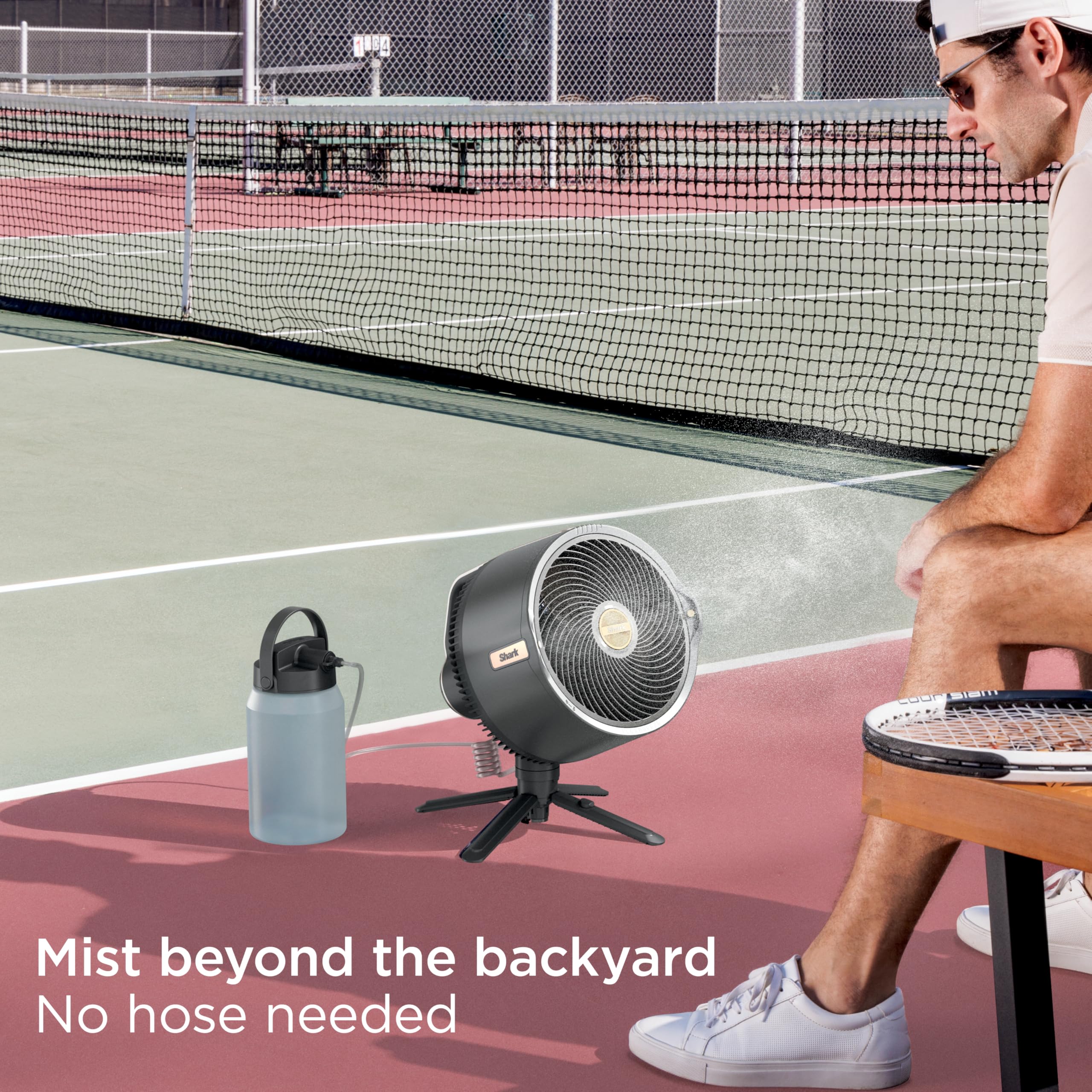 Mist Indoor Outdoor Pedestal & Table Fan With Water Tank