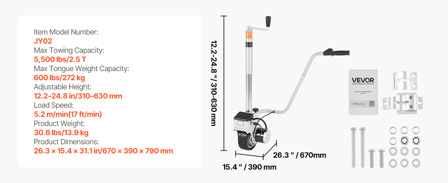 trailer jockey wheel