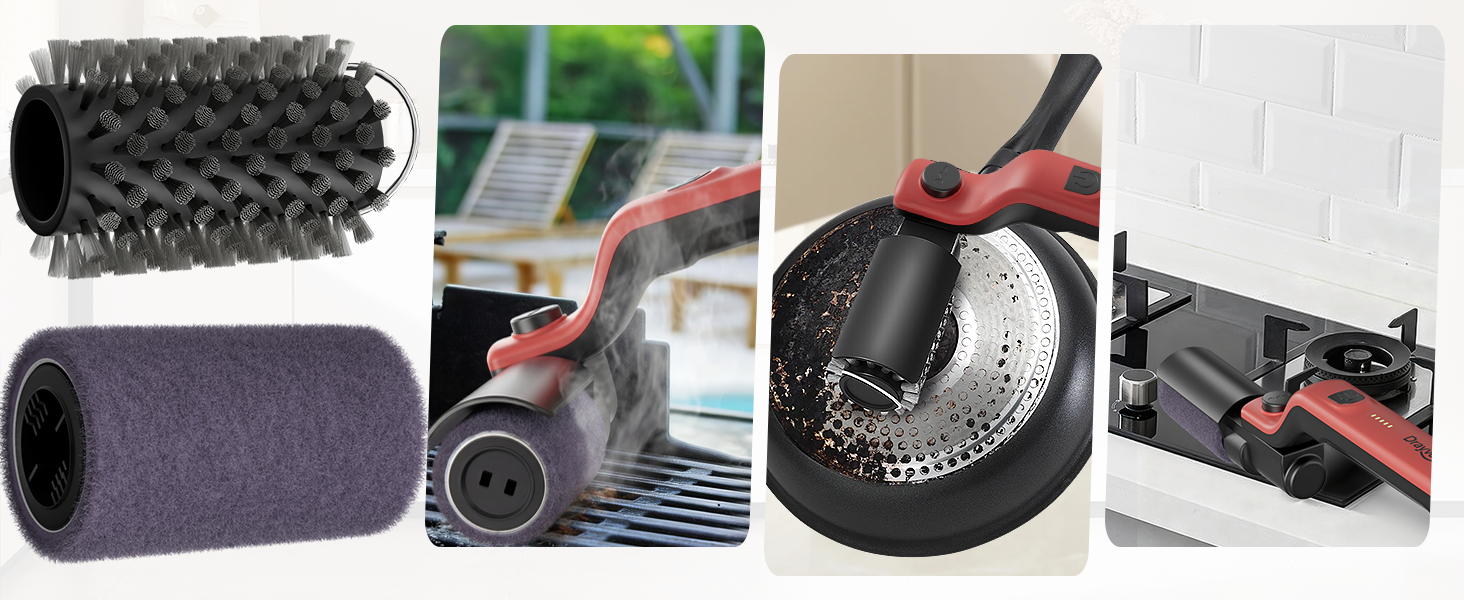 electric grill brush for outdoor grill automatic grill cleaner