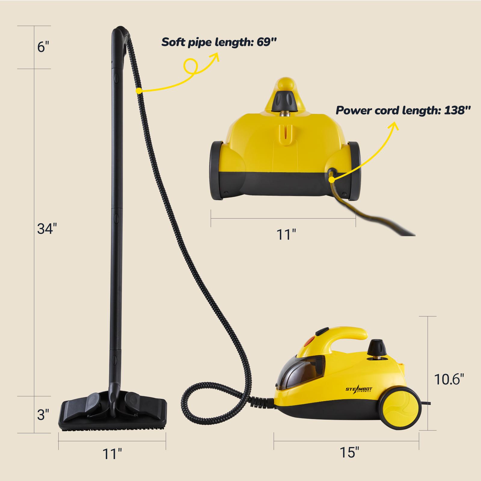 Steambot Steam Cleaner With High Pressure Steam,2L Large Water Tank Capacity,30 Accessories, Heavy Duty Chemical-Free Deep Cleaning for House,Kitchen,Bathroom,Car,BBQ Grill,Multi-Purpose Cleaning Steamer, grout brush, brass brush, steamer for cleaning